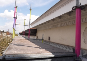 Renouvellement de la corniche avant Chaussée de Haecht