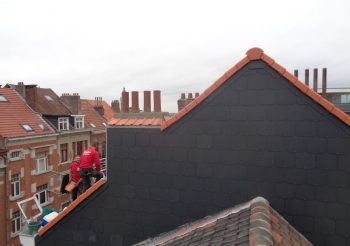 Renouvellement d'une toiture rue Henri Wafelaerts