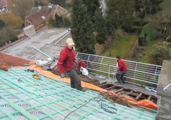 Travaux de toiture effectués rue des Bégonias