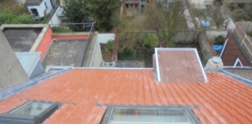 Rénovation d'une toiture en tuiles rue de la Besace